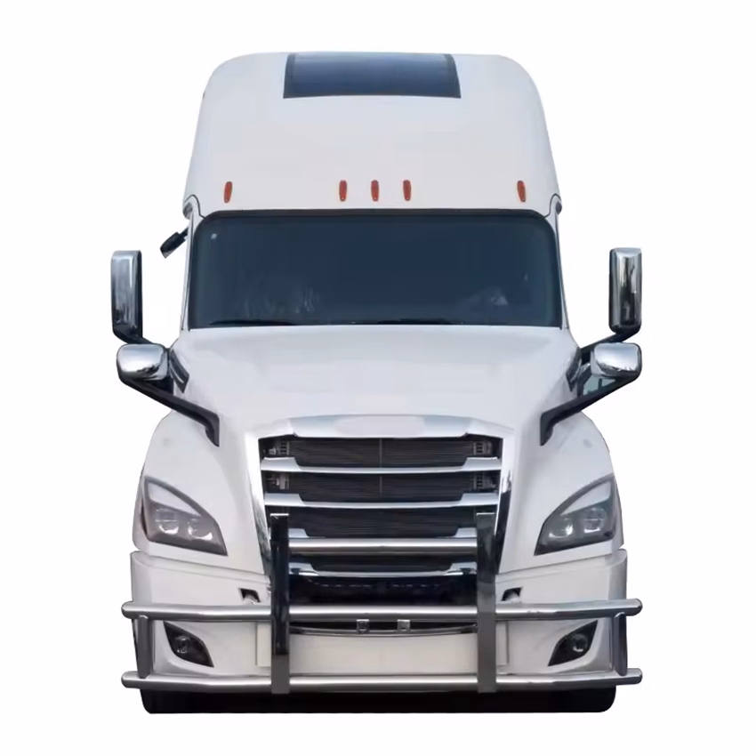 with Lisence Plate Semi Trucks Stainless Steel Front Bumper Bull Bar Deer Grille Guard for Freightliner Cascadia - Image 5