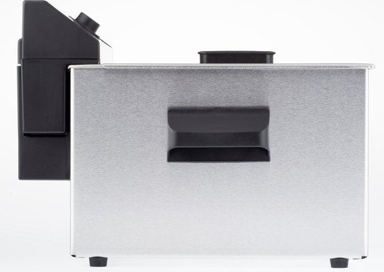 FRITEL Frituurpan - Profi 3355 - Professionele Friteuse met Antistofdeksel - Olie + Vast Vet - Koude Zone - Uniek Dubbel Verwarmingselement - 3200W - 4 liter - Image 7