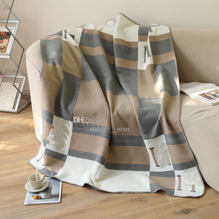 Thicken Cashmere Blankets Sublimation Letter Home Travel Throw Winter Baby Beach Blanket Towel Womens Soft Shawl Warm 135*175cm DH89 - Image 5