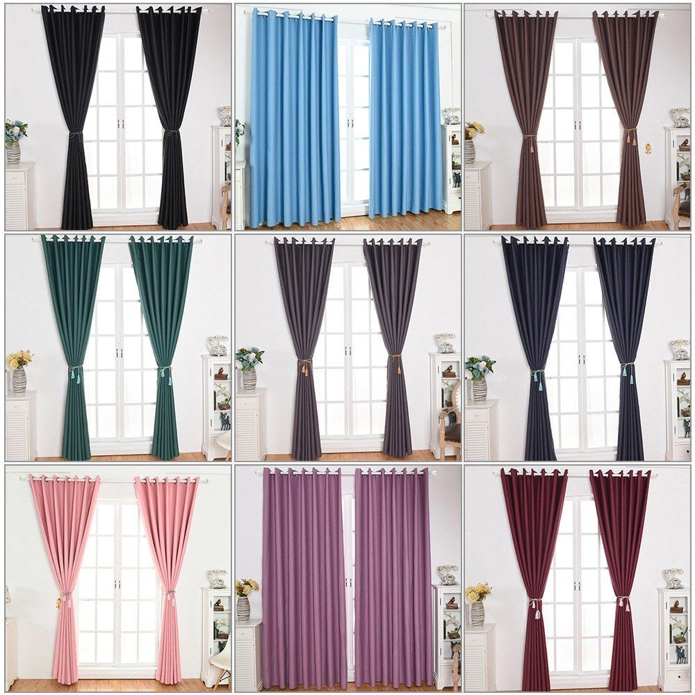 100cmx130cm Modern Blackout Curtains for Living Room Bedroom Curtains Window Solid Color Curtain Finished Blinds - Image 1