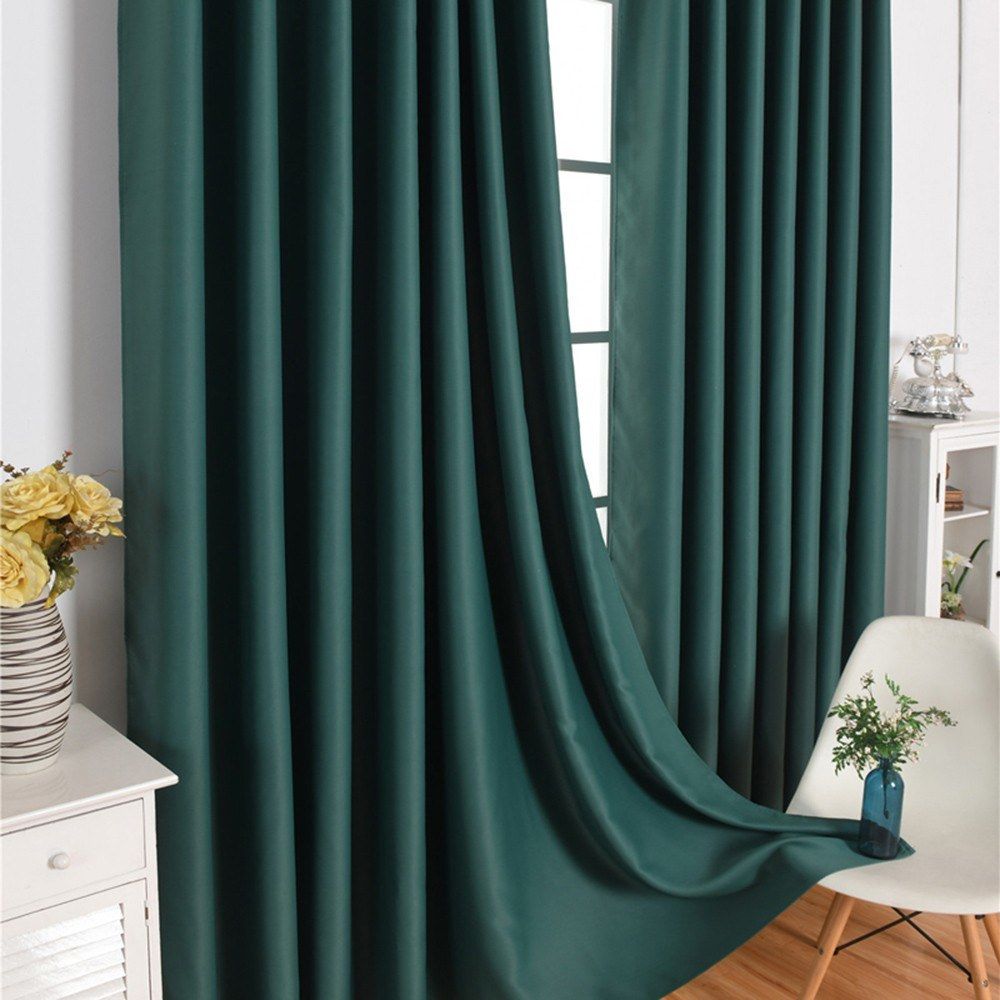 100cmx130cm Modern Blackout Curtains for Living Room Bedroom Curtains Window Solid Color Curtain Finished Blinds - Image 2