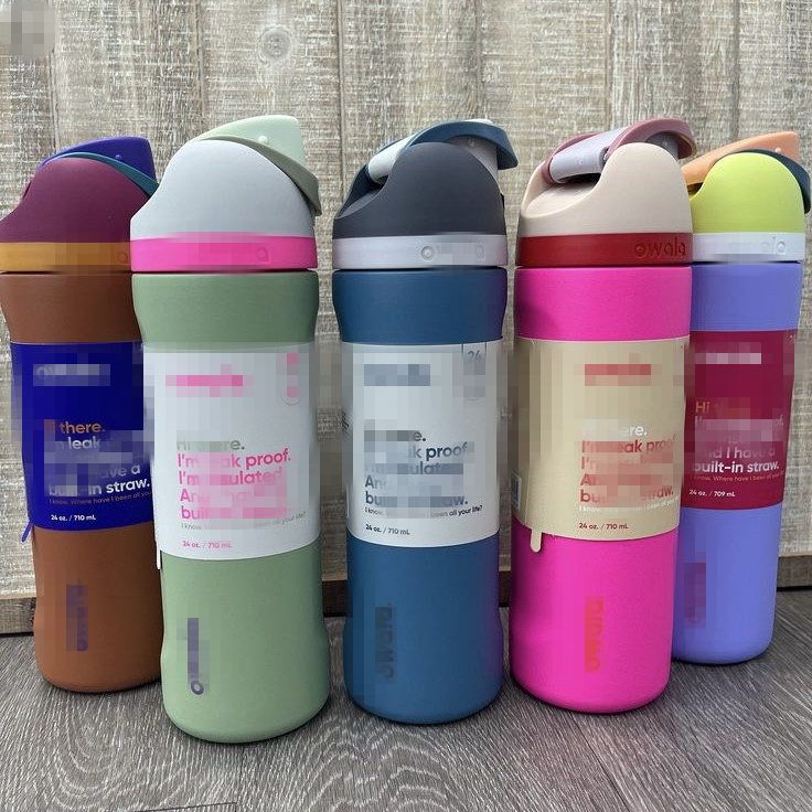owala stainless steel tumblers casual water bottle drinking tumbler outdoor camping cup vacuum insulated travel mugs19oz 24oz 32oz - Image 1