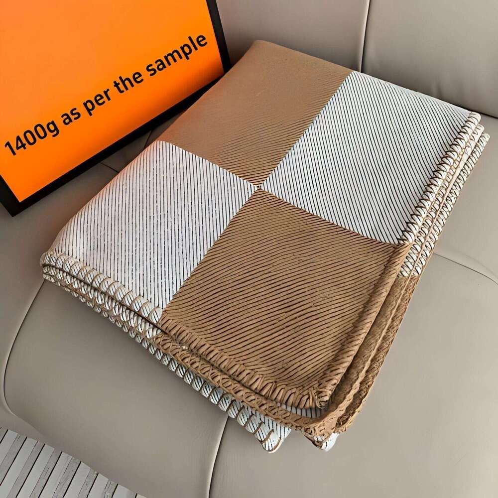 Letter Print Throw Soft Faux Wool Plaid Scarf Shawl Portable Warm Fleece Blanket for Sofa Bed Office Travel Women All Season - Image 2