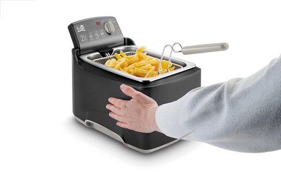 FRITEL Frituurpan - Turbo SF® 4176 - Friteuse met Antistofdeksel - Olie + Vast Vet - 2-4 personen - 2300W - 3 liter - Mat Zwart - 10 jaar Garantie - Image 4