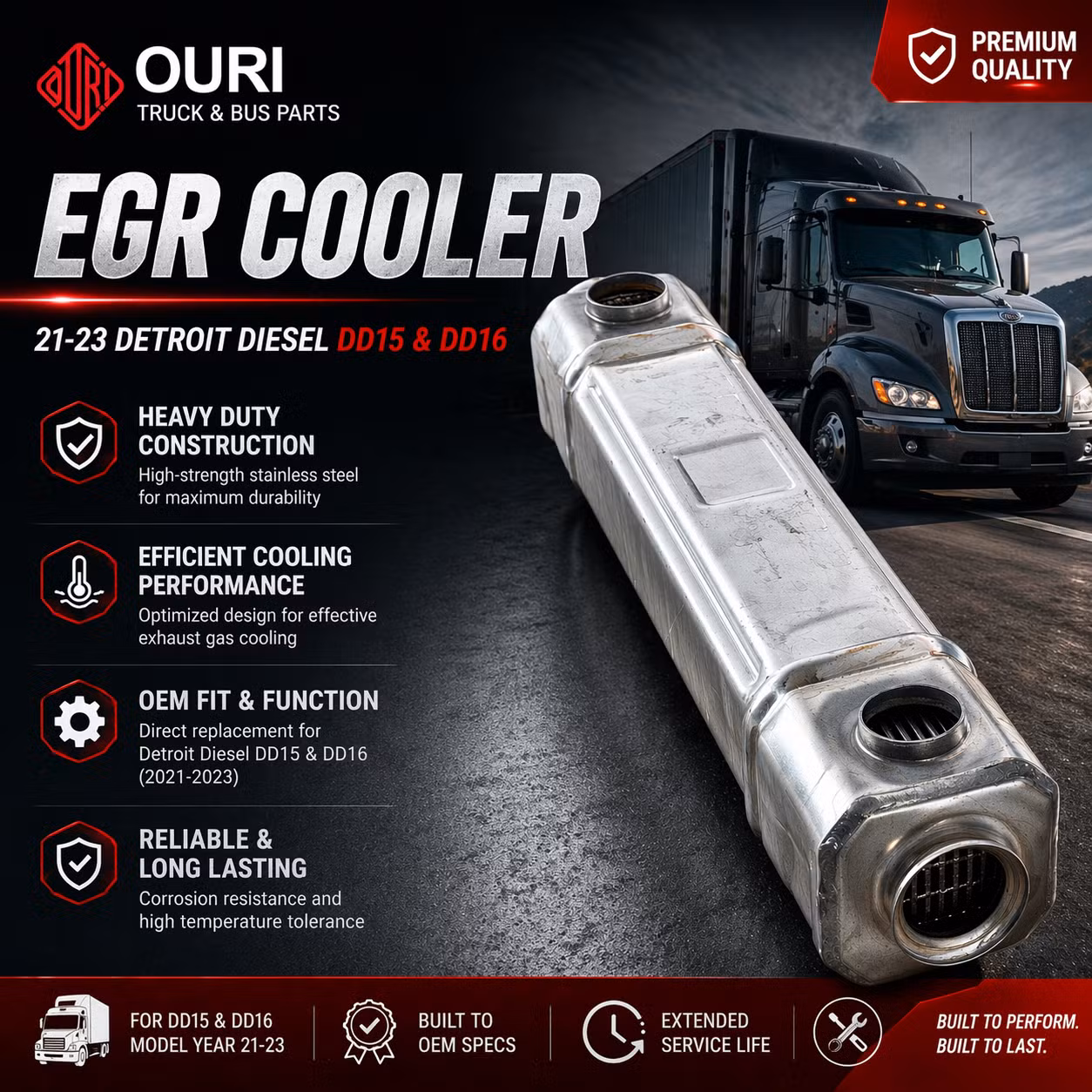 EGR Cooler A4721403814 A4721401575 for Freightliner 2021-2023 Detroit Djese Dd15 Dd16 - Image 6