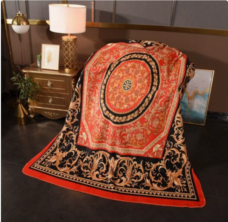 Luxury horse Designer Blanket Cashmere Soft Wool Scarf Shawl Portable Warm Plaid Sofa Bed Fleece Knitted Throw Blankets - Image 1