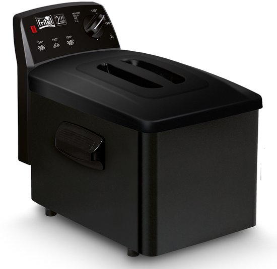 FRITEL Frituurpan - Turbo SF® 4151 - Friteuse met Antistofdeksel - Olie + Vast Vet - 2-4 personen - 2400W - 3 liter - Zwart - 10 jaar Garantie - Image 1
