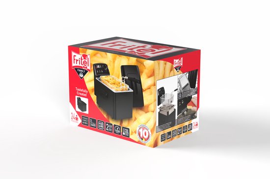 FRITEL Frituurpan - Turbo SF® 4151 - Friteuse met Antistofdeksel - Olie + Vast Vet - 2-4 personen - 2400W - 3 liter - Zwart - 10 jaar Garantie - Image 5