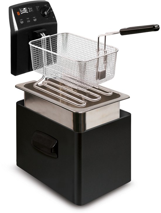 FRITEL Frituurpan - Turbo SF® 4151 - Friteuse met Antistofdeksel - Olie + Vast Vet - 2-4 personen - 2400W - 3 liter - Zwart - 10 jaar Garantie - Image 7