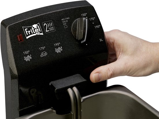 FRITEL Frituurpan - Turbo SF® 4151 - Friteuse met Antistofdeksel - Olie + Vast Vet - 2-4 personen - 2400W - 3 liter - Zwart - 10 jaar Garantie - Image 8