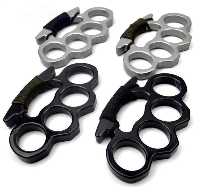 Thick Brass Knuckle Dusters Thickened Brass Knuckle Duster Self Defense Window Breaking Outdoor Boxing Fighting Protective Gear - Image 5