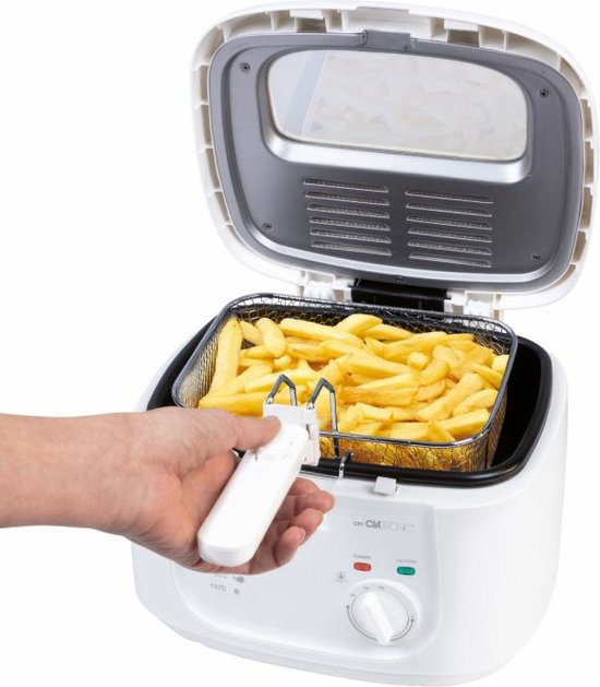 Clatronic FR 3771 Friteuse 2,5 L 1800 W Wit frituurpan - Image 3