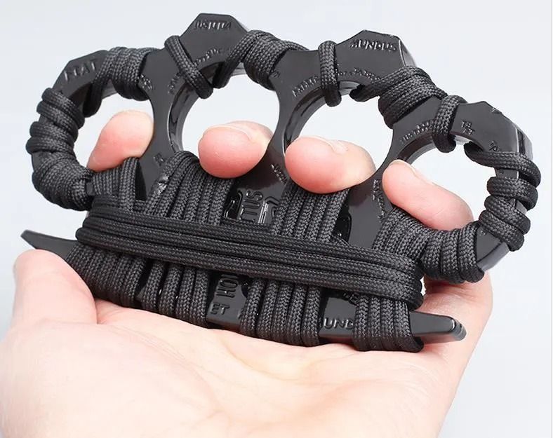 Metal Knuckle Duster Strong Large Thick Metal Knuckle Duster Finger Tiger Iron Fist Zinc Alloy High Hardness Outdoor EDC Self Defense Vehicle Window Breaker Tool - Image 2