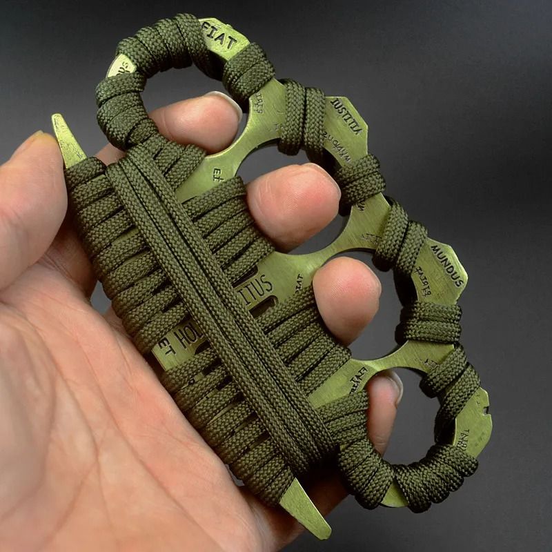 Metal Knuckle Duster Strong Large Thick Metal Knuckle Duster Finger Tiger Iron Fist Zinc Alloy High Hardness Outdoor EDC Self Defense Vehicle Window Breaker Tool - Image 4