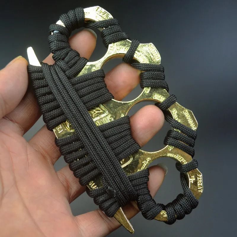 Metal Knuckle Duster Strong Large Thick Metal Knuckle Duster Finger Tiger Iron Fist Zinc Alloy High Hardness Outdoor EDC Self Defense Vehicle Window Breaker Tool - Image 5