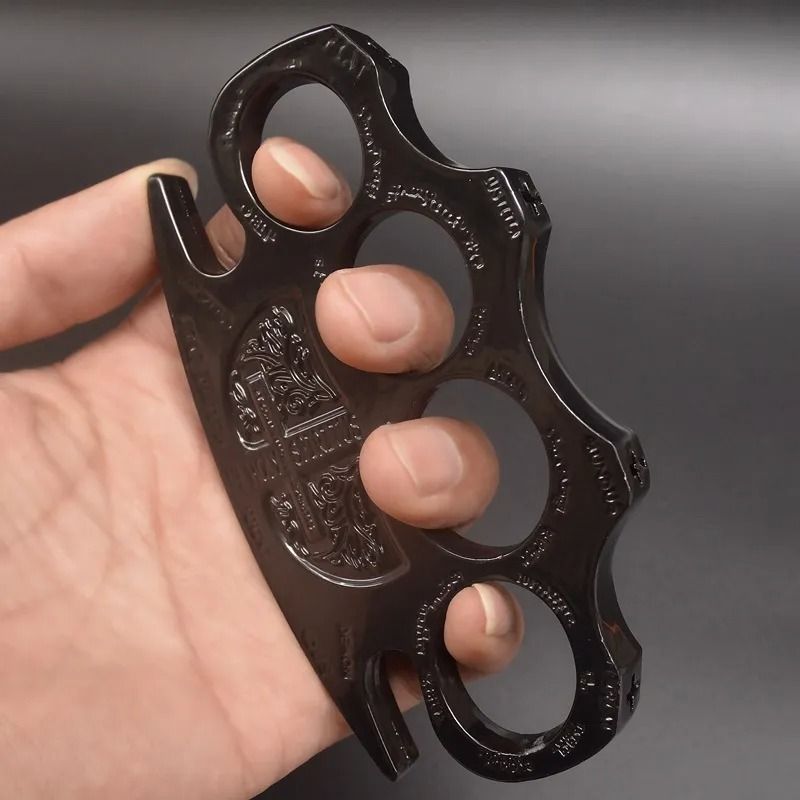 Thick Brass Knuckle Dusters Thickened And Widened Metal Brass Knuckle Duster Finger Tiger Safety Self Defense Outdoor Camping Security Pocket Backpack EDC Tool - Image 2