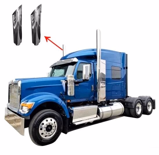 Truck Accessories Chrome Exhaust Curved Top Peterbilt Stacks Pipe for Truck Freightliner - Image 5