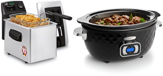 FRITEL Frytastic 5371 Frituurpan + Slowcooker SC2395 - Friteuse - Stoofvlees Friet