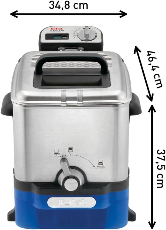 Friteuse 3,5 Liter – 2300W – Automatische Olie-/Vetfiltering – Digitale Timer – Voor 1,2 kg Friet - Image 9
