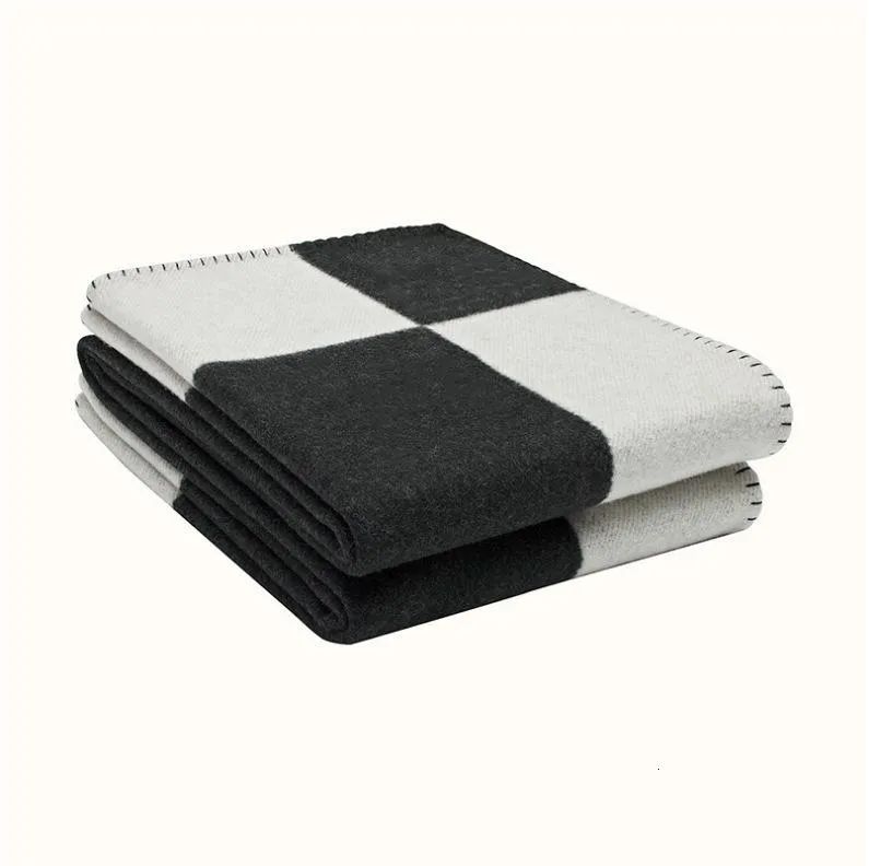 Letter Cashmere Designer Blanket Soft Woolen Scarf Shawl Portable Warmth Thickening Plaid Sofa Bed Fleece Knitted Blanket - Image 3