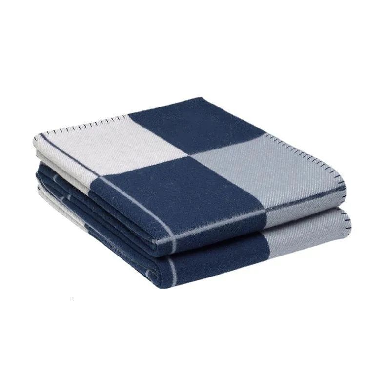 Letter Cashmere Designer Blanket Soft Woolen Scarf Shawl Portable Warmth Thickening Plaid Sofa Bed Fleece Knitted Blanket - Image 4