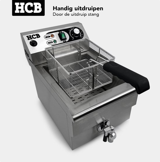 HCB® - Professionele Horeca - Friteuse - liter - 230V - RVS / INOX - (BxDxH) - kg - Image 9