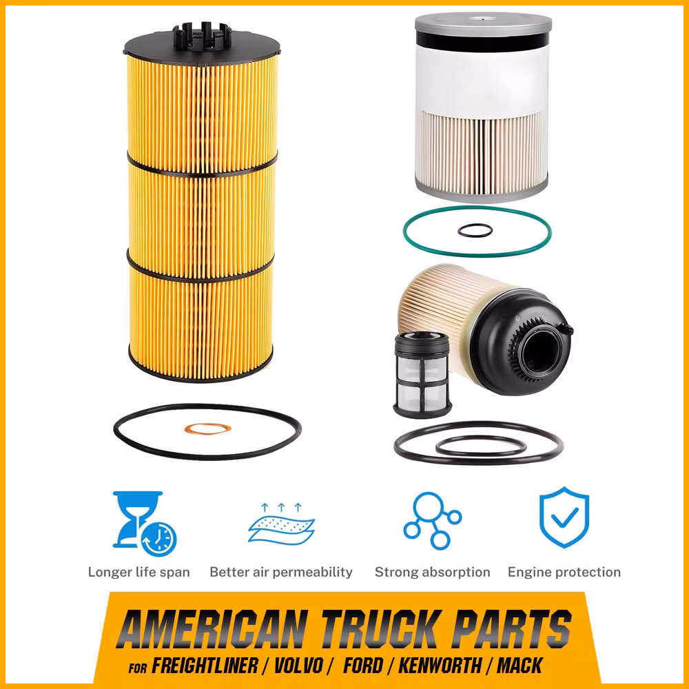 Oil Filter Fuel Filter Air Filter for Freightliner Truck Cascadia Century Columbia M2 - Image 2