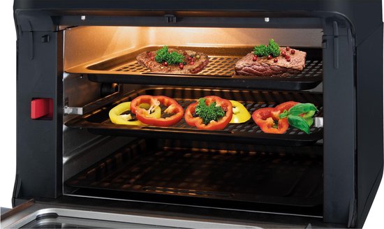 Clatronic FR 3747 H hetelucht-friteuse, olie- en vetvrij, 11 liter, sensor touchbediening, LED-display, zwart - Image 6