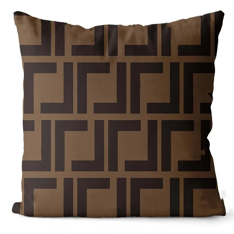 Printed Throw Pillow Covers Quality Designer Black And White Throw Classic Letter Printed Home Cover Minimalist Sofa Decoration Cushion 45x45cm Pillow Core Detachable - Image 2