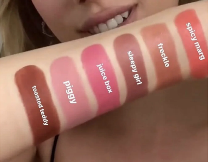 Lip And Cheek Blush 5.3g Pocket Blush Face Cheek Makeup Blush Stick Beauty Cosmetics 6 Color Piggy Freckle Toasted Teddy Sleepy Girl Juice Box Spicy Marg High Quality - Image 2