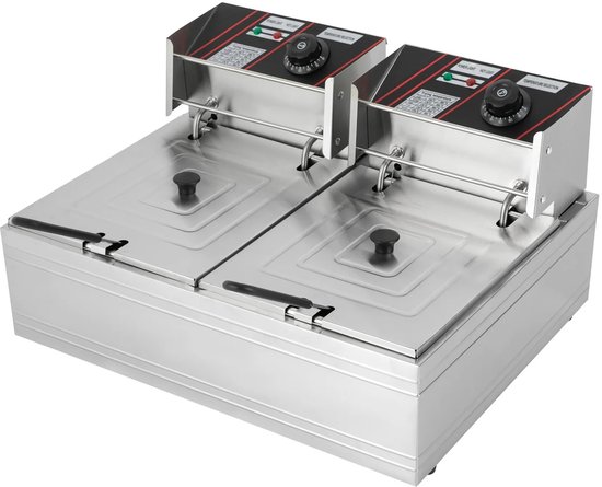 Eszenzics™ Friteuse XXL Pro7 - 12 liter - 2 x 2500W - Dubbele mand - Verlengde handgrepen 20cm - Commercieel of thuisgebruik - Restaurant - Friture - Snackbar - Friet - Frietpan - Image 3
