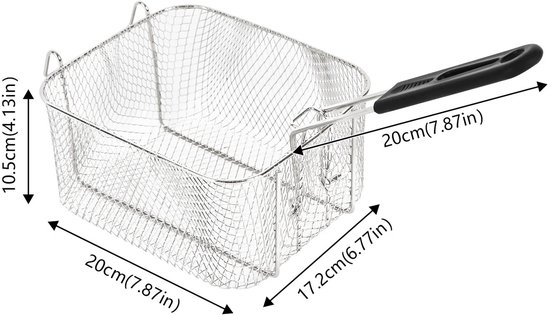 Eszenzics™ Friteuse XXL Pro7 - 12 liter - 2 x 2500W - Dubbele mand - Verlengde handgrepen 20cm - Commercieel of thuisgebruik - Restaurant - Friture - Snackbar - Friet - Frietpan - Image 9