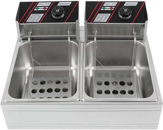 Eszenzics™ Friteuse XXL Pro7 - 12 liter - 2 x 2500W - Dubbele mand - Verlengde handgrepen 20cm - Commercieel of thuisgebruik - Restaurant - Friture - Snackbar - Friet - Frietpan - Image 13