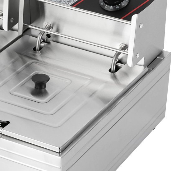 Eszenzics™ Friteuse XXL Pro7 - 12 liter - 2 x 2500W - Dubbele mand - Verlengde handgrepen 20cm - Commercieel of thuisgebruik - Restaurant - Friture - Snackbar - Friet - Frietpan - Image 16