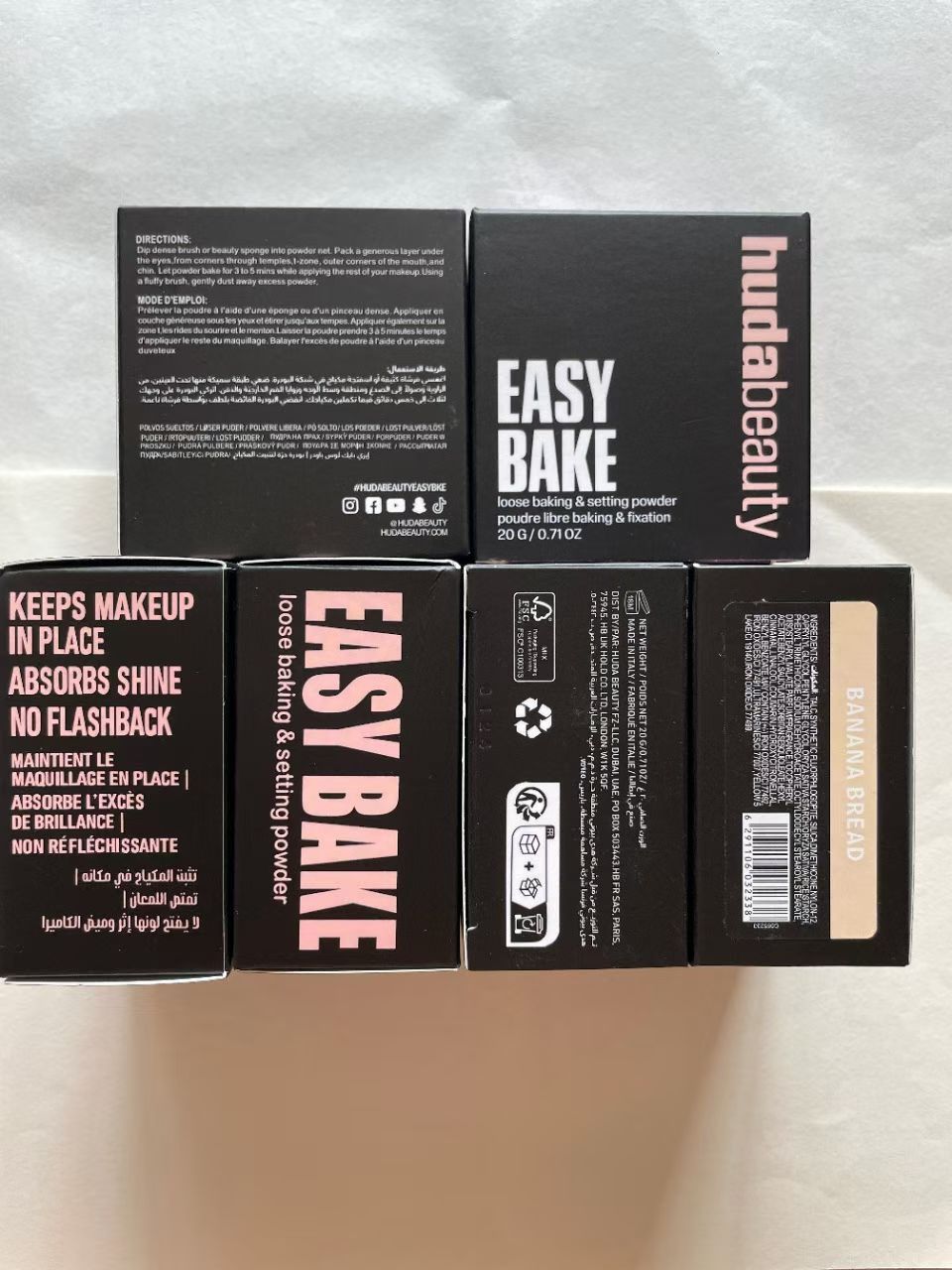 Huda Beauty Easy Bake Loose Baking &amp; Setting Powder New Packing HUDBeauty Easy Bake 8 Colors Makeup 20g Face Loose Baking Setting Powder Poudre Easy Bake Fixation Natural Face Finishing Oil Control Beauty Cosmetics - Image 5