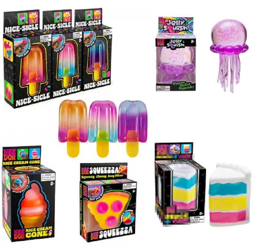 Needoh Nice Cube Jellyfish Sensory Stress Squishy Fidget Dippin Dazzler Mini Squeeze Ball Gift Box For Kids Adults Anxiety Relief Daily Work Decompression Toys - Image 1