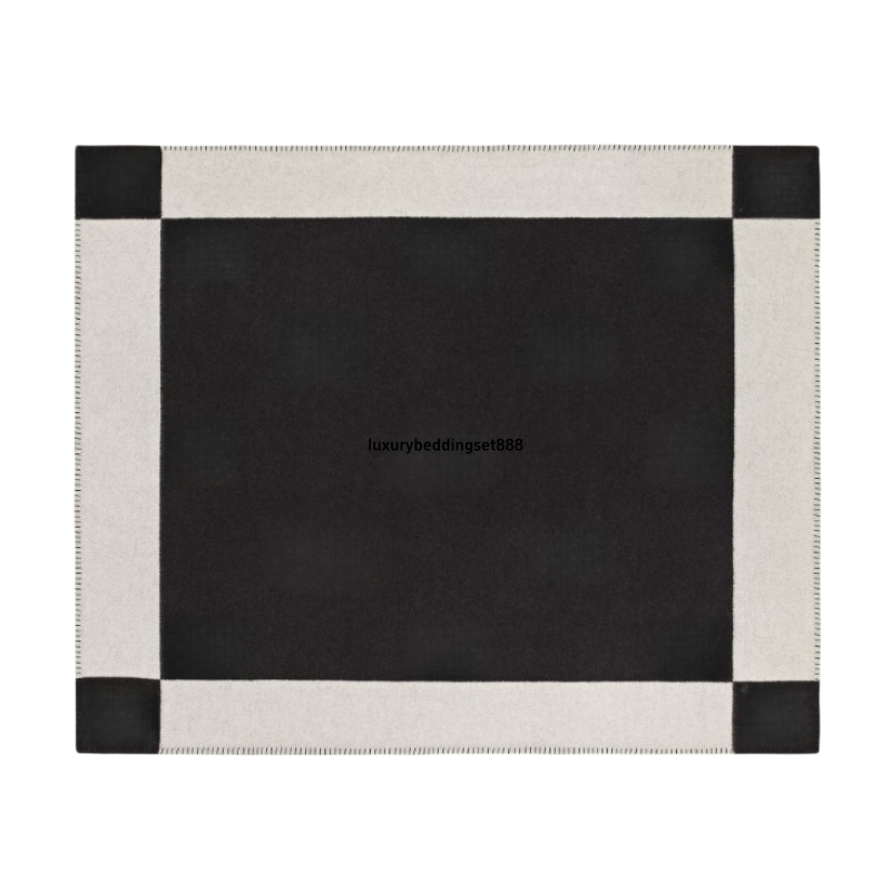 H Blankets Designer Blanket H Airplane Blankets Home Cashmere And Wool Blend Sofa Alphabet Blanket Office Nap Air   Conditioner Blanket High Quality Luxury Brand Blanket - Image 3