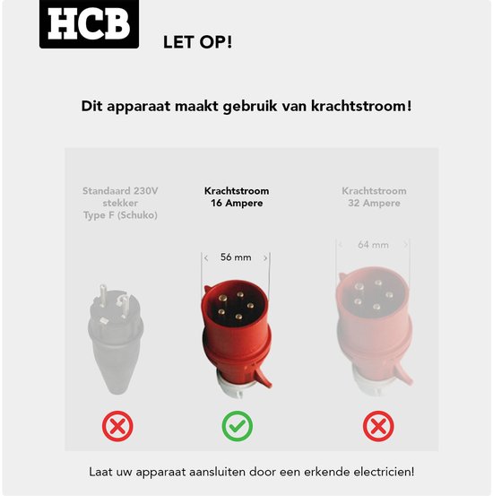 HCB® - Professionele Horeca frituurpan - Friteuse - liter - RVS / INOX - (DxBxH) - Image 2