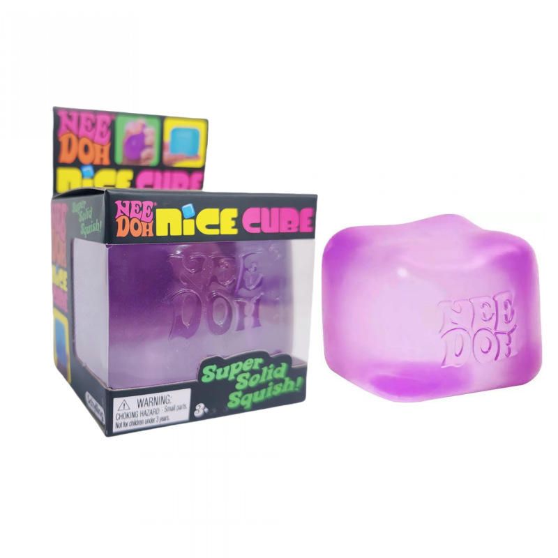 Nee Doh Ice Cube Shaped Fidget Toy Stress Relief Ball Soft Squishy Sensory Ball Needoh Nice Cube Fidget Cube Anti-Anxiety Squeeze toys Maltose Decompression Toy - Image 2