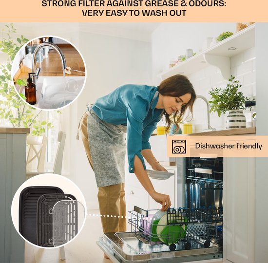 Combo Air grill heteluchtfriteuse 5 programma's 1500 watt 4,5 liter grillmand 2,5 liter frituurmand - Image 5