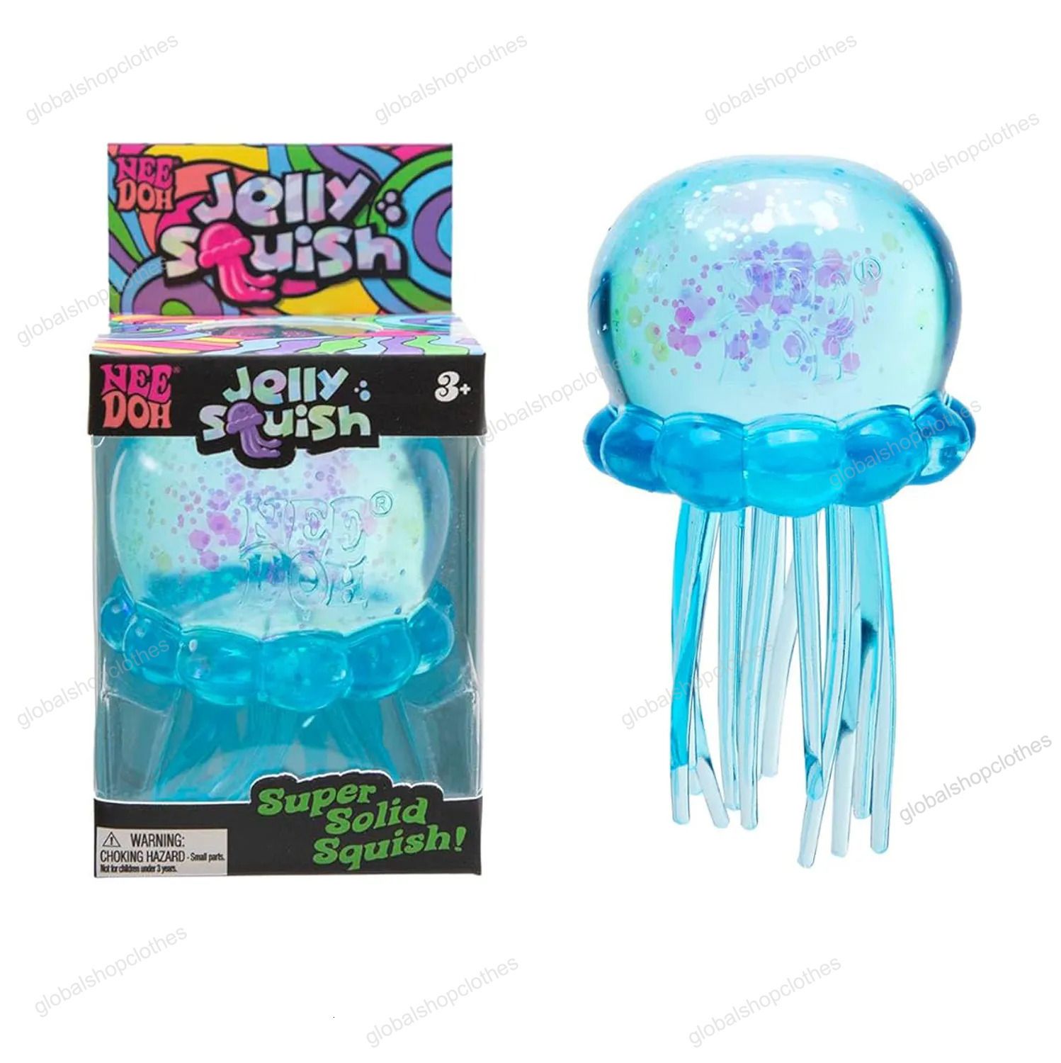 Jelly Squeeze Toy Needoh Nice Cube 8cm Pinching Jelly Squeezing Toy Jellyfish Shape Swinging Tentacles Bring Sensory Fun Parent Child Interactive Supplies Sea Shipping - Image 4