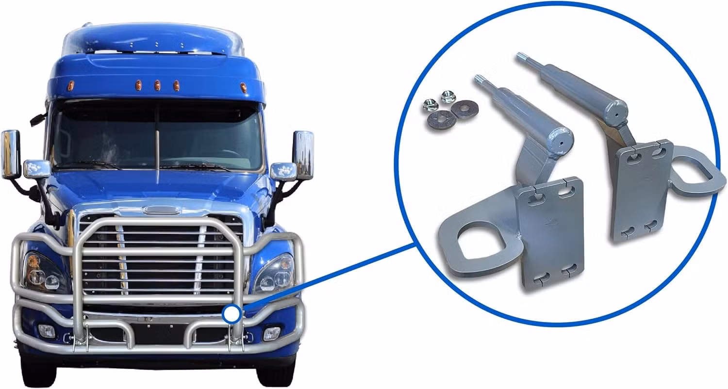 Bumper Deer Moose Brush Guard Brackets Mounting Hardware Set for Compatible with Ex-Guard Freightliner Cascadia 2008-2017 Plus Logo - Image 5