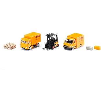 Siku 1806, Freightliner DHL Road Train, Tractor with Trailer and Trailer, 1:87, Metal/Plastic, Yellow, Detachable Trailer, Opening Trailer Doors - Image 8