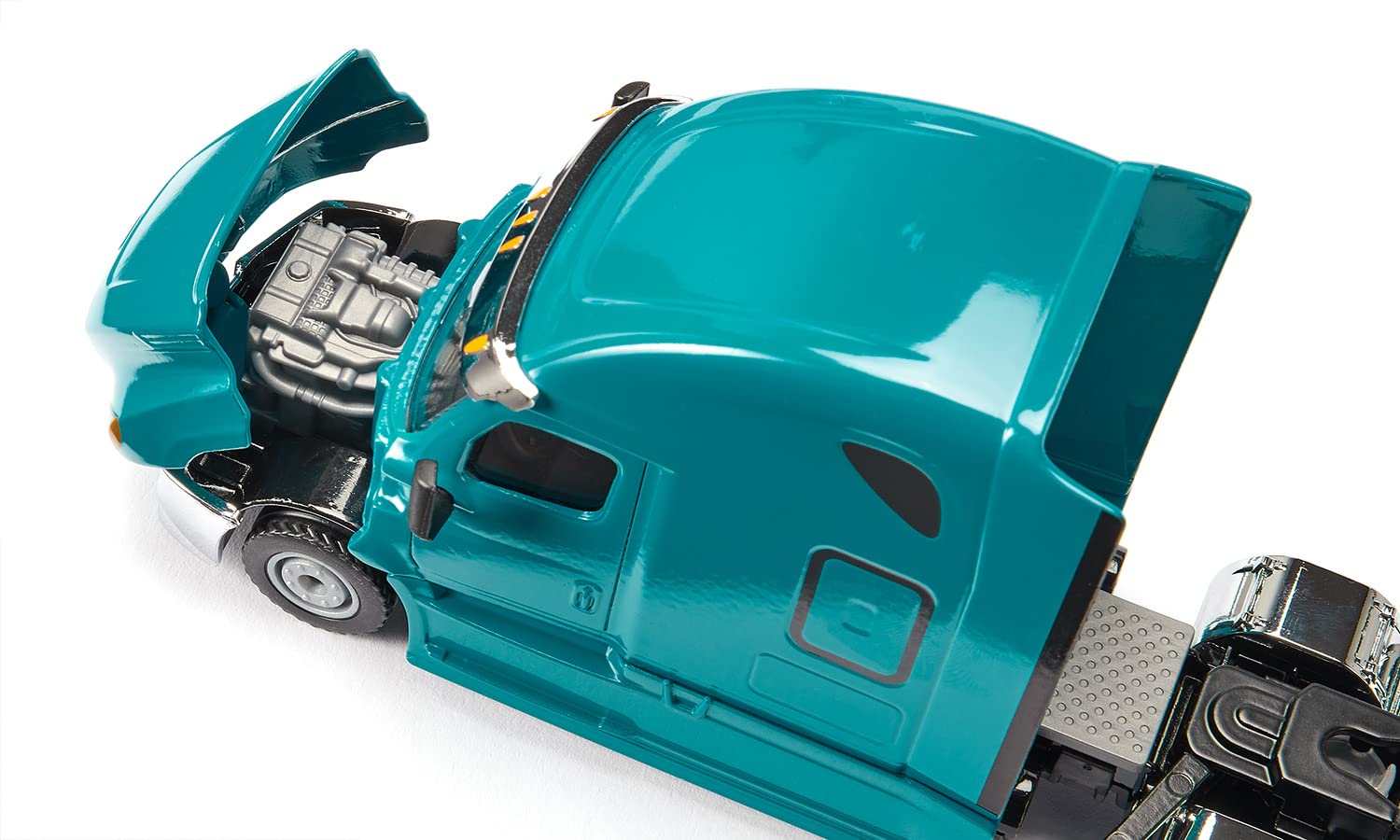 Siku 2717 Freightliner Cascadia Toy Tractor 1:50, Plastic/Metal, Blue, Bonnet for Opening, Coupling for Combining Super Trailers in 1:50 - Image 3