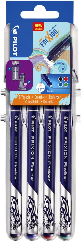 Pilot FriXion Fineliner stuks set - Set met uitwisbare fineliner stift met 0,45 - Image 1