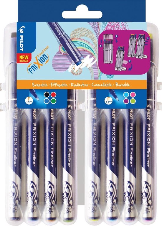 Pilot FriXion Fineliner stuks set - Set met uitwisbare fineliner stift met 0,45 - Image 10