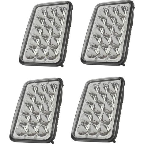 Passend für vier 4x6-Zoll weiße LED-Scheinwerfer mit Kabelbaum für Freightliner- und Peterbilt-Lkw. - Image 1