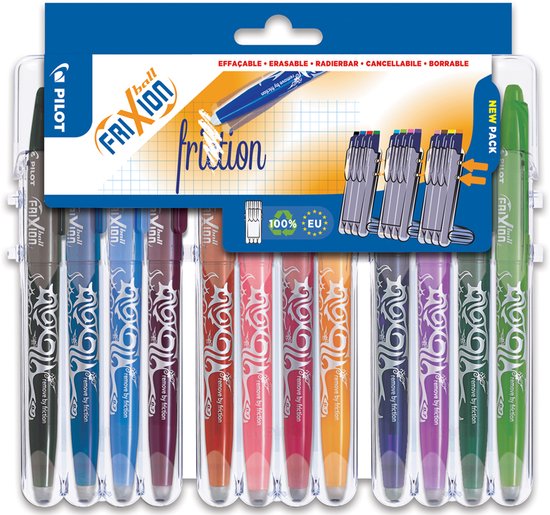 Pilot gelroller Frixion Ball 2 Go | blister met 4 stuks in geassorteerde kleuren - Image 6