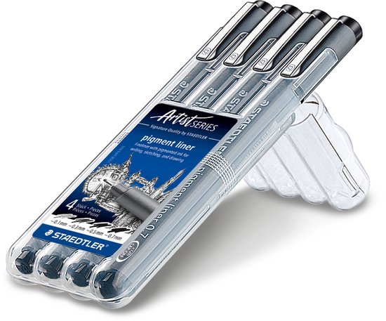 STAEDTLER - Artist Series - pigment liner 308 - fineliner - box met 4 lijnbreedten - Image 3