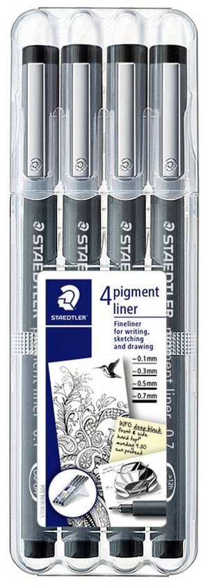 STAEDTLER - Artist Series - pigment liner 308 - fineliner - box met 4 lijnbreedten - Image 7